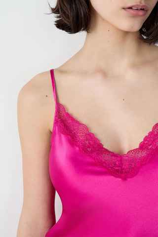 Zijden Pyjamahemd Milky - Fuchsia