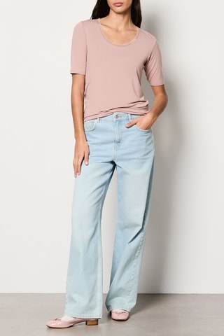 T-shirt Warm Up Me Lace - Lichtpaars