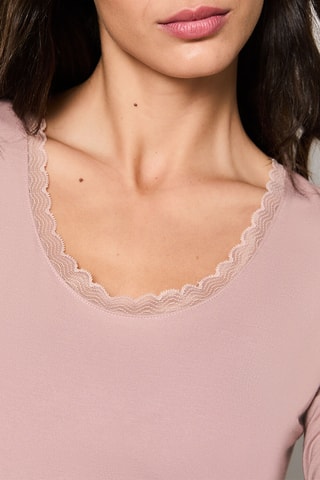 T-shirt Warm Up Me Lace - Lichtpaars