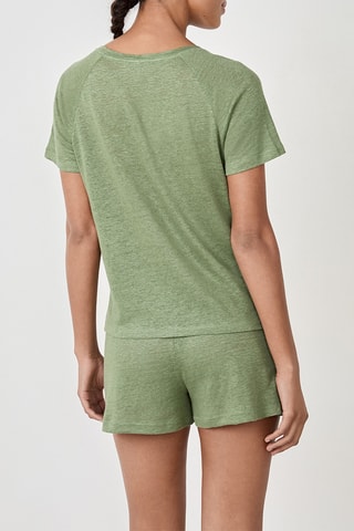 T-shirt de pyjama en lin Josie - Vert clair