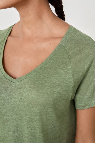 T-shirt de pyjama en lin Josie - Vert clair