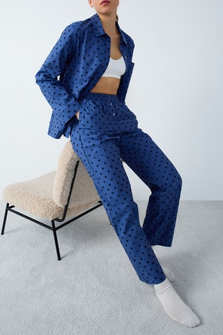 Pantalon de pyjama taille haute Fjord - Bleu cobalt