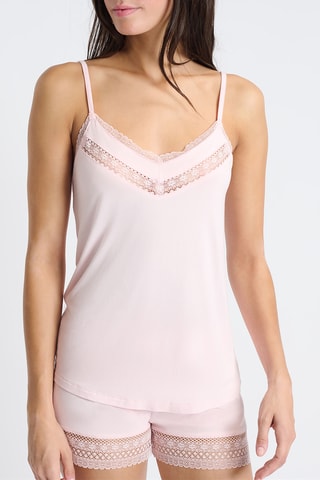 Caraco de pyjama Albane - Rose poudré