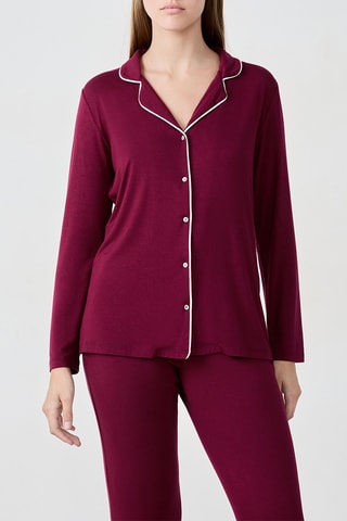 Pyjamablouse Albane - Bordeauxrood