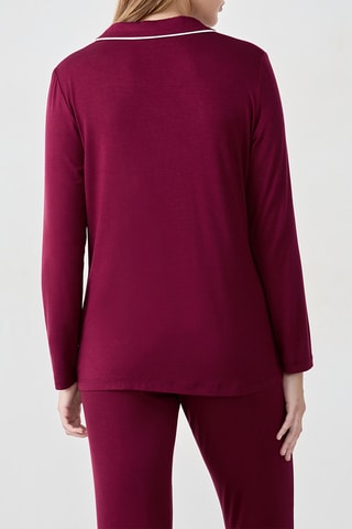 Pyjamablouse Albane - Bordeauxrood