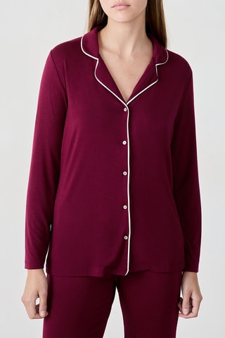 Pyjamablouse Albane - Bordeauxrood