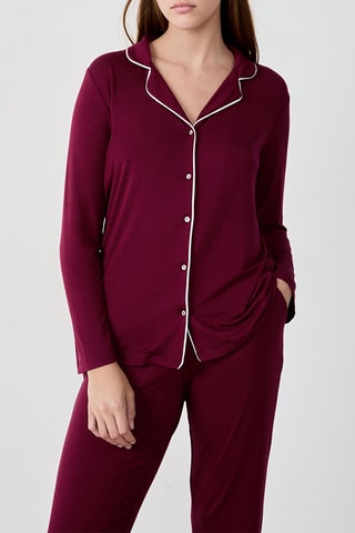 Pyjamablouse Albane - Bordeauxrood