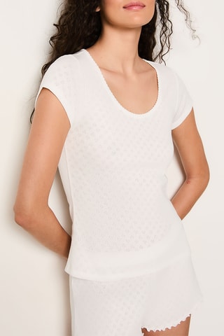 Pyjamashirt Pollin - Ecru