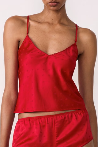 Caraco de pyjama Cora - Rouge