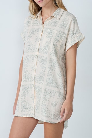 Chemise de nuit en lin Benjy - Ecru