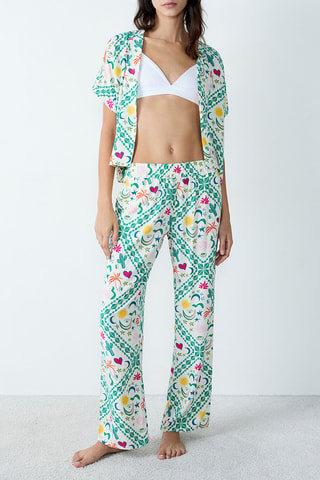 Pantalon de pyjama Fadella - Vert clair