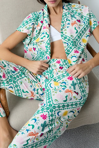 Pantalon de pyjama Fadella - Vert clair