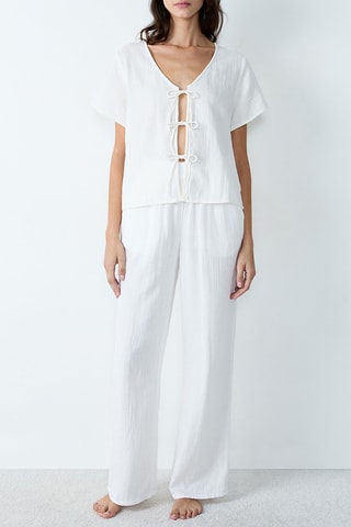Pyjamablouse Erin - Wit