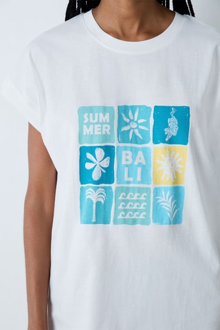 Robe t-shirt Elssa - Blanc