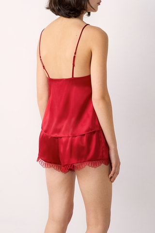 Caraco de pyjama en soie Softy - Rouge