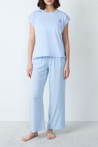 Pyjamashirt Camélia - Hemelsblauw