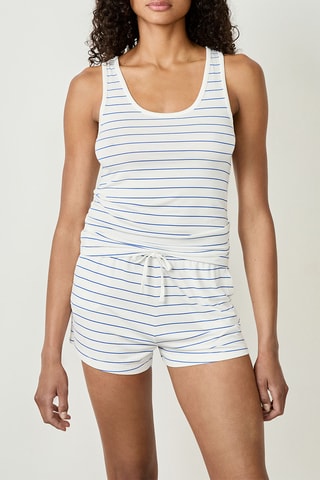 Pyjamahemd Maryne - Wit en Blauw