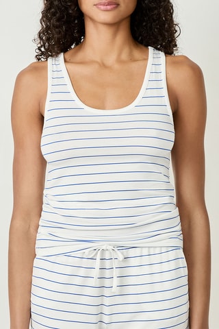 Pyjamahemd Maryne - Wit en Blauw