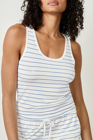 Pyjamahemd Maryne - Wit en Blauw