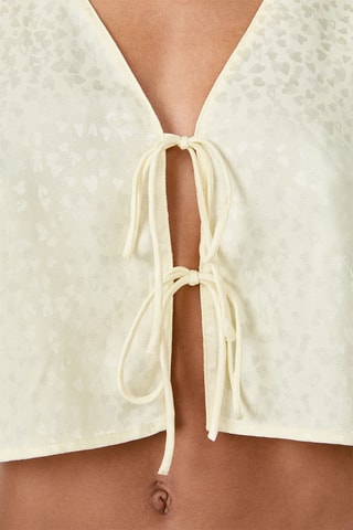 Crop Pyjamatop Novia - Ivoorkleurig