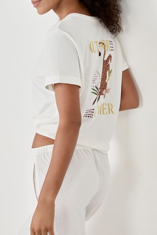 Pyjamashirt Tessa - Wit