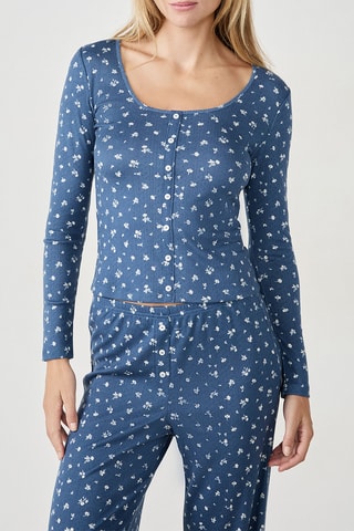 Gilet de pyjama Bethany - Bleu cobalt