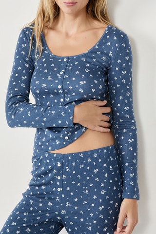 Gilet de pyjama Bethany - Bleu cobalt