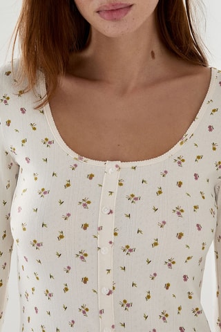 Gilet de pyjama Bethany - Ecru