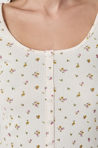 Gilet de pyjama Bethany - Ecru