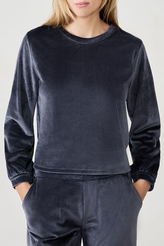 Sweat en velours Bradley - Bleu nuit