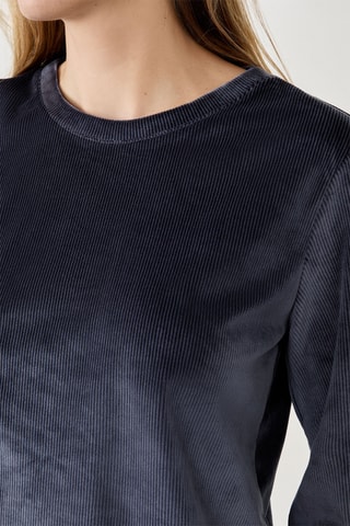 Sweat en velours Bradley - Bleu nuit