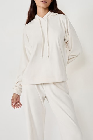 Sweat à capuche Galikan - Ecru