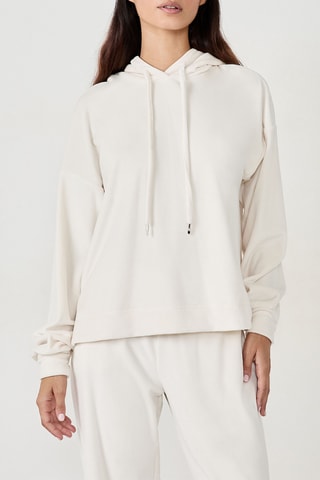 Sweat à capuche Galikan - Ecru