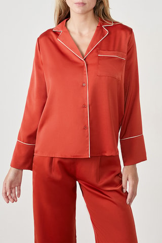 Chemise de pyjama Erike - Rouge brique