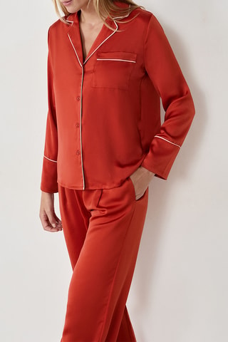 Chemise de pyjama Erike - Rouge brique