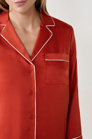 Chemise de pyjama Erike - Rouge brique