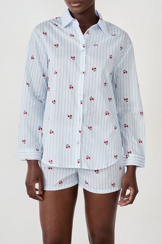 Pyjamablouse Raya - Hemelsblauw