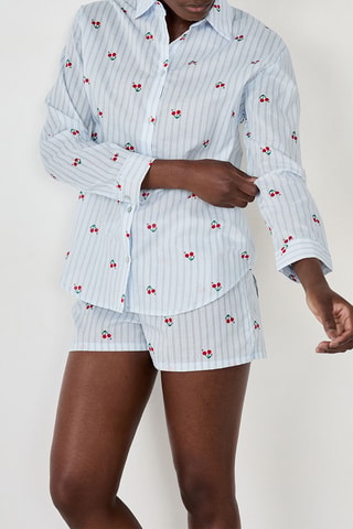 Pyjamablouse Raya - Hemelsblauw
