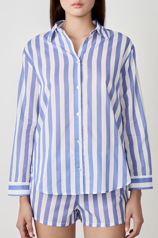 Pyjamablouse Raya - Hemelsblauw