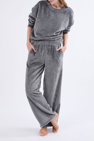 Velours Pyjamabroek Matilda - Antraciet
