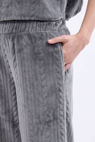Velours Pyjamabroek Matilda - Antraciet