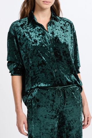 Chemise de pyjama en velours Faywen - Vert émeraude