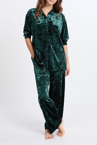 Chemise de pyjama en velours Faywen - Vert émeraude