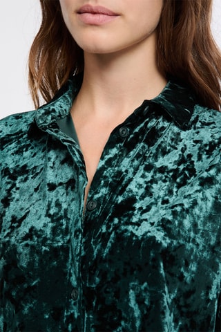 Chemise de pyjama en velours Faywen - Vert émeraude