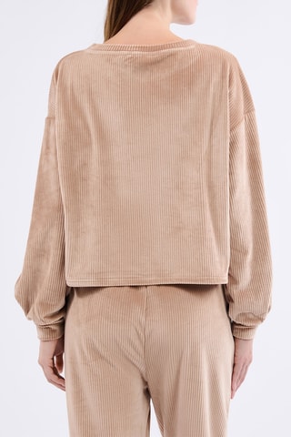 Sweat en velours Gigi - Taupe