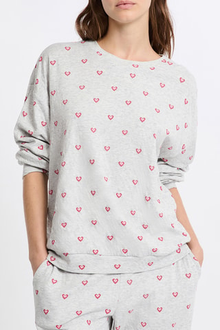 T-shirt de pyjama Paisha - Gris chiné