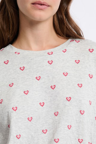 T-shirt de pyjama Paisha - Gris chiné