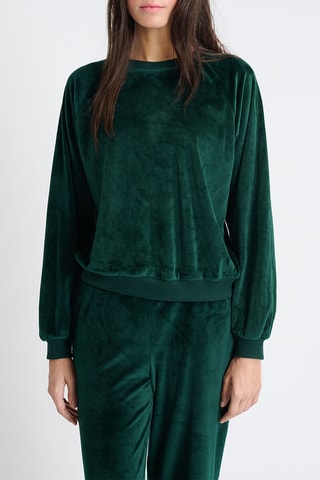 Sweat en velours Gio - Vert émeraude
