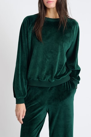 Sweat en velours Gio - Vert émeraude