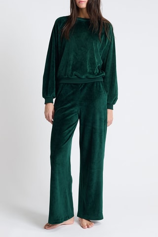 Sweat en velours Gio - Vert émeraude